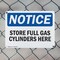 Signmission Store Full Gas Cylinders Here OSHA Notice Sign, Plastic, 10in W x 7in L, 2PK OS-2PACK-NS-P-710-L-16631 - alternate 2